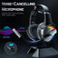 RGB Gaming Headset with Noise Canceling Microphone Surround Sound LED Headphones for PS5 PS4 Xbox One PC Laptop Mac Computer PC - Slobuy