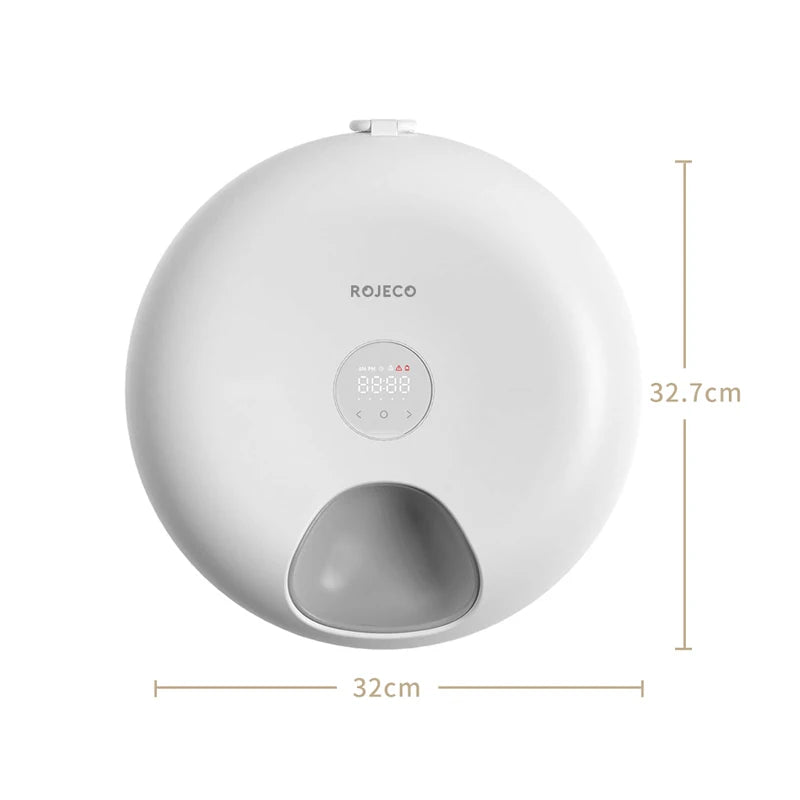 ROJECO 6 Meals Automatic Pet Feeder Smart Cat Food Dispenser For Wet & Dry Food Kibble Dispenser Accessories Auto Feeder For Cat - Slobuy