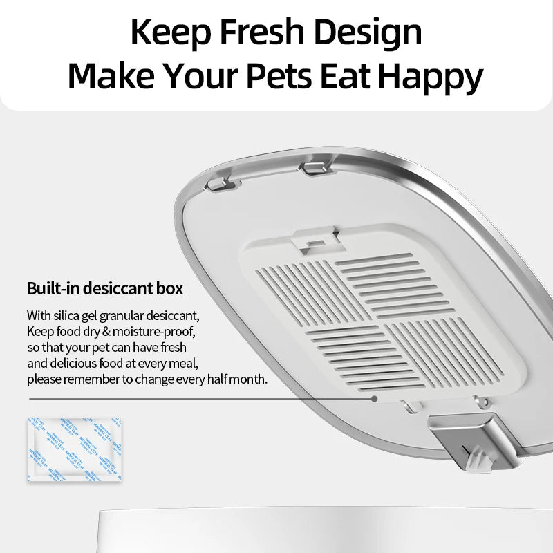 ROJECO Automatic Cat Feeder Pet Smart Cat Food Kibble Dispenser Remote Control Auto WiFi Double Feeder For Cats Dog Accessories - Slobuy