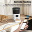 ROJECO Automatic Cat Feeder With Camera Video Cat Food Dispenser Pet Smart Voice Recorder Remote Control Auto Feeder For Cat Dog - Slobuy