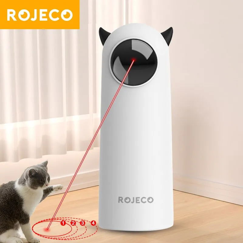 ROJECO Automatic Cat Toys Interactive Smart Teasing Pet LED Laser Indoor Cat Toy Accessories Handheld Electronic Cat Toy For Dog - Slobuy
