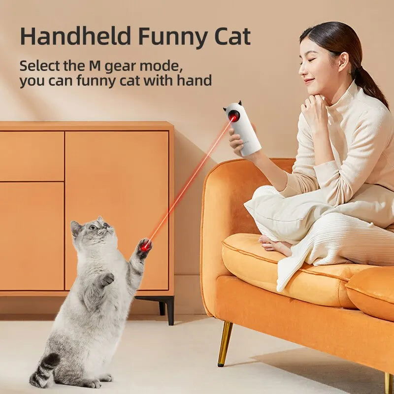 ROJECO Automatic Cat Toys Interactive Smart Teasing Pet LED Laser Indoor Cat Toy Accessories Handheld Electronic Cat Toy For Dog - Slobuy