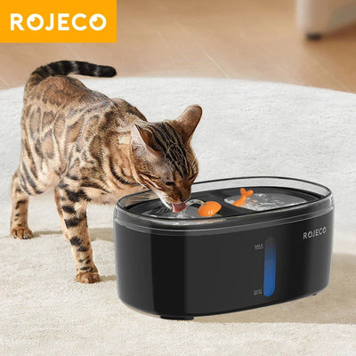 ROJECO Cat Automatic Water Fountain Smart Pet Water Dispenser for Dual-Cats Dog Auto Drinking Fountain Pet Drinker Accessories - Slobuy
