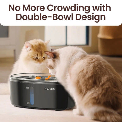 ROJECO Cat Automatic Water Fountain Smart Pet Water Dispenser for Dual-Cats Dog Auto Drinking Fountain Pet Drinker Accessories - Slobuy