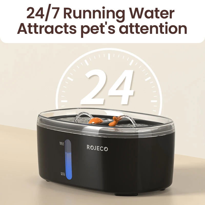 ROJECO Cat Automatic Water Fountain Smart Pet Water Dispenser for Dual-Cats Dog Auto Drinking Fountain Pet Drinker Accessories - Slobuy
