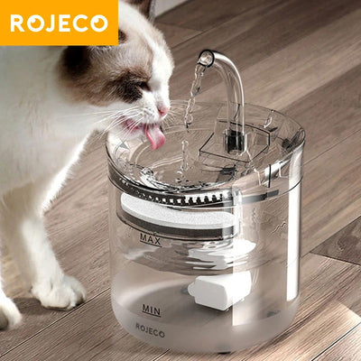 ROJECO Cat Water Fountain Automatic Pet Water Dispenser Pet Smart Drinker For Cats Auto Sensor Cat Drinking Fountain Accessories - Slobuy