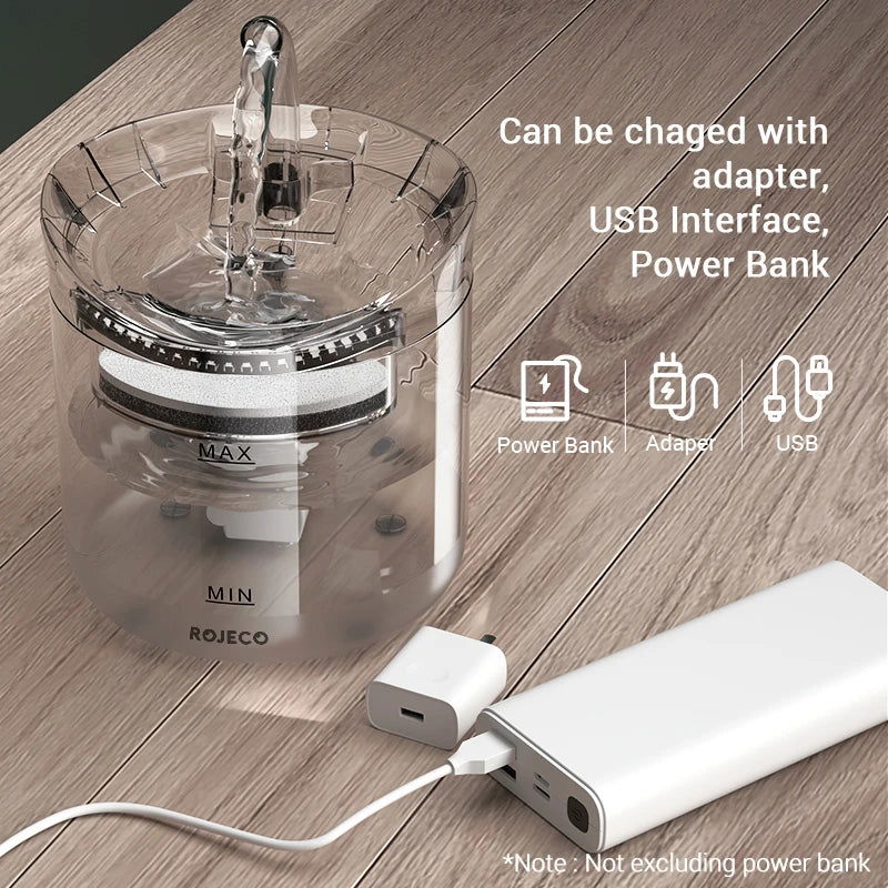 ROJECO Cat Water Fountain Automatic Pet Water Dispenser Pet Smart Drinker For Cats Auto Sensor Cat Drinking Fountain Accessories - Slobuy