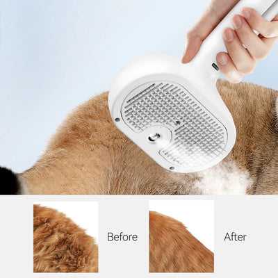 ROJECO Pet Automatic Spray Hair Comb Cat Hair Straightening Brush for Pets Dog Rechargeable Hair Removal Comb Cat Grooming Brush - Slobuy