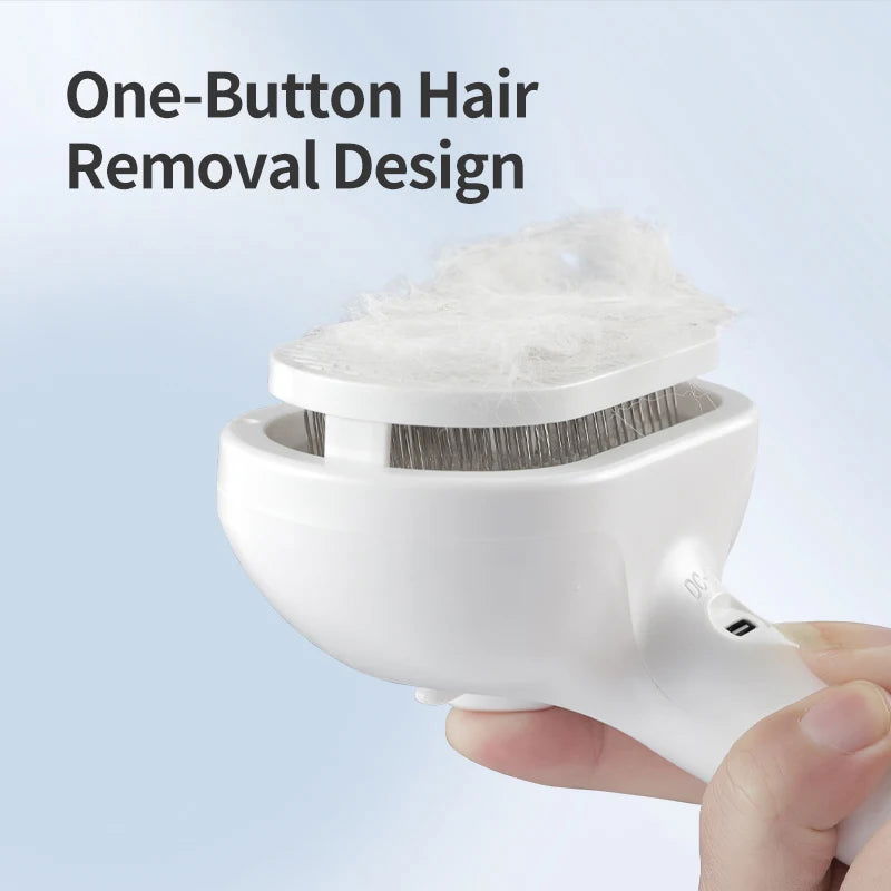 ROJECO Pet Automatic Spray Hair Comb Cat Hair Straightening Brush for Pets Dog Rechargeable Hair Removal Comb Cat Grooming Brush - Slobuy