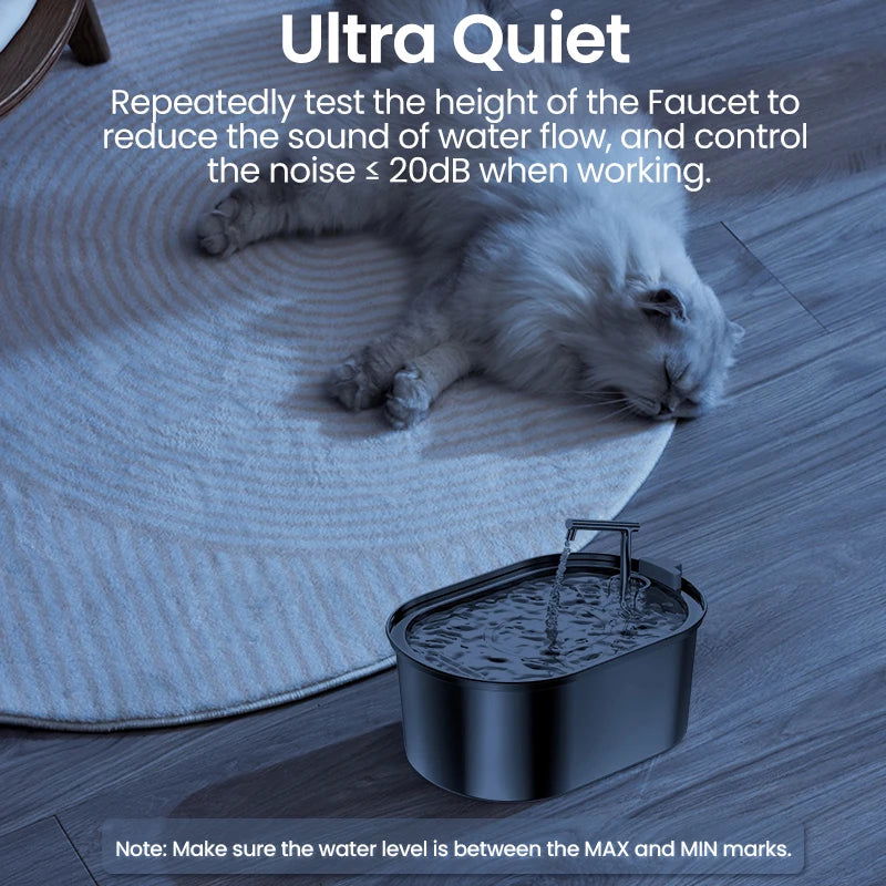 ROJECO Stainless Steel Cat Water Fountain Automatic Cat Drinker Drinking Fountain For Cats Dogs Pet Water Dispenser Accessories - Slobuy