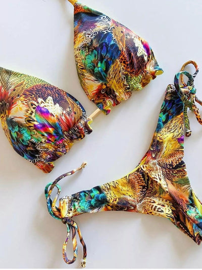 RUOTONGSEPT 2023 Popular Womens Beachwear Sexy Bikinis Set Hot Sport Swimwear Push-Up Padded Swimsuit  Exquisite Bather Swimwear - Slobuy