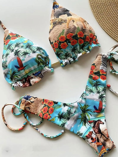 RUOTONGSEPT 2023 Popular Womens Beachwear Sexy Bikinis Set Hot Sport Swimwear Push-Up Padded Swimsuit  Exquisite Bather Swimwear - Slobuy