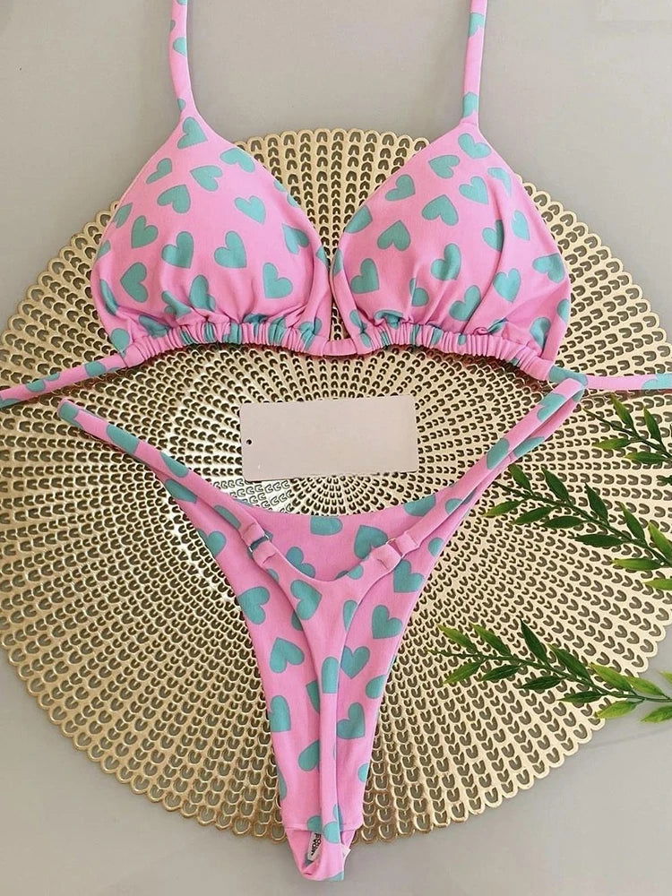 RUOTONGSEPT Swimwear Women Leopard Print Brazilian Bikini Set Sexy Thong Swimsuit Two Pieces Bathing Suit Women 2023 Beach Wear - Slobuy