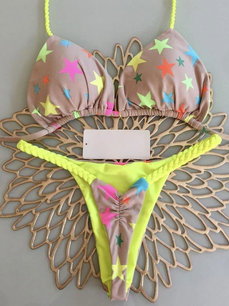 RUOTONGSEPT Swimwear Women Leopard Print Brazilian Bikini Set Sexy Thong Swimsuit Two Pieces Bathing Suit Women 2023 Beach Wear - Slobuy