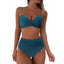 RUUHEE High Waist Bikini 2023 Woman Swimsuit Women Swimwear Bathing Suit Padded Push Up Ruched Swimsuit Women Bikini Set - Slobuy