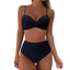 RUUHEE High Waist Bikini 2023 Woman Swimsuit Women Swimwear Bathing Suit Padded Push Up Ruched Swimsuit Women Bikini Set - Slobuy