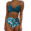 RUUHEE High Waist Bikini 2023 Woman Swimsuit Women Swimwear Bathing Suit Padded Push Up Ruched Swimsuit Women Bikini Set - Slobuy