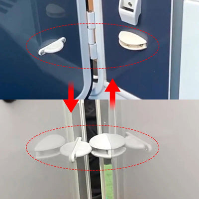 RV anti-collision door fixing buckle, hatch stopper, half round accessory, 5 wheels, camping caravan, trailer, cabin - Slobuy