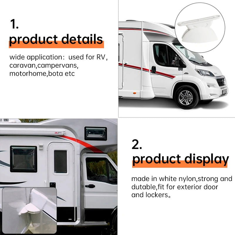 RV anti-collision door fixing buckle, hatch stopper, half round accessory, 5 wheels, camping caravan, trailer, cabin - Slobuy