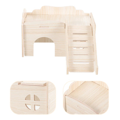 Rabbit Castle Dwarf Hamster Toys Accessories Cage Gerbil Bedding Houses Hideouts - Slobuy