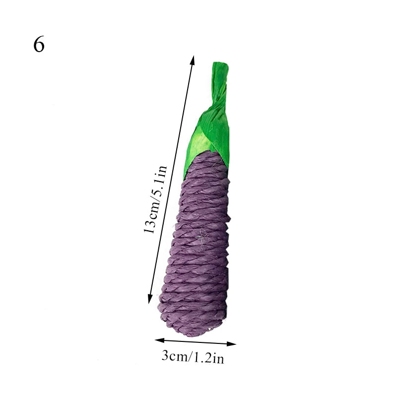 Rabbit Chew Toy Tooth Cleaning Bite Grind Teeth Toy Corn Carrot Woven Balls Small Animal Accessories Rabbit Pet Supplies - Slobuy