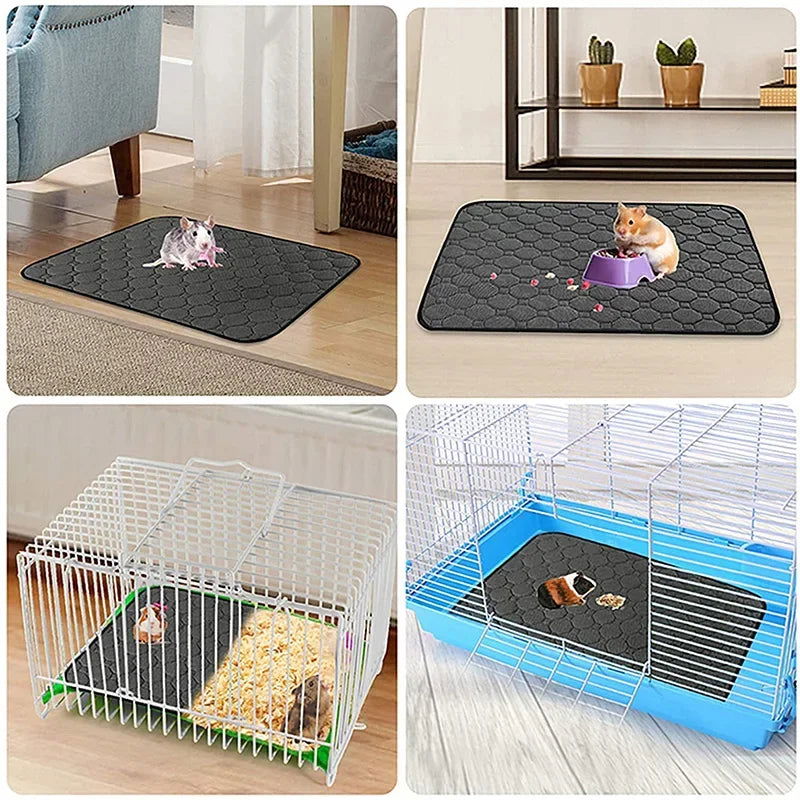 Rabbit Guinea Pig Cage Liner Small Pet Items Waterproof Anti Slip Bedding Mat Highly Absorbent Pee Pad for Hamsters Accessories - Slobuy