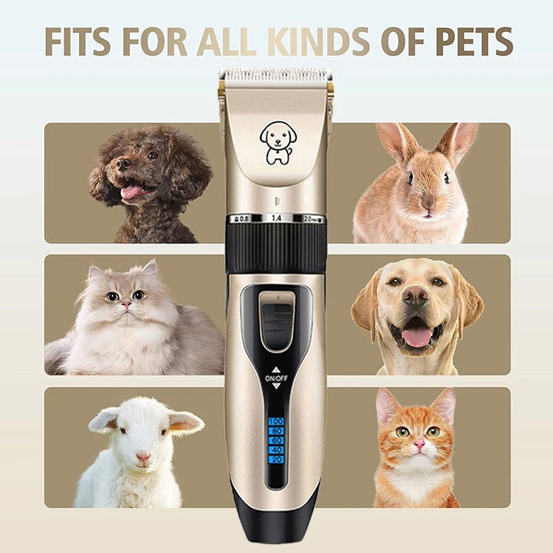 Dog Clipper Dog Hair Clippers Grooming (Pet/Cat/Dog/Rabbit) Haircut Trimmer Shaver Set Pets Cordless Rechargeable Professional - Slobuy
