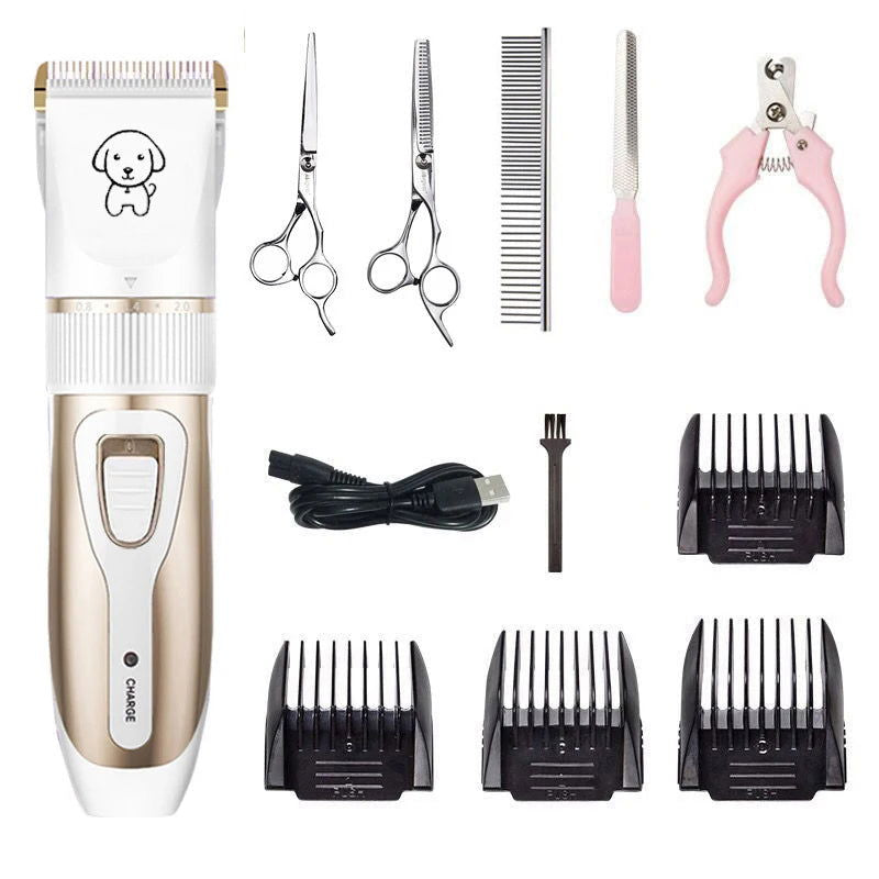 Dog Clipper Dog Hair Clippers Grooming (Pet/Cat/Dog/Rabbit) Haircut Trimmer Shaver Set Pets Cordless Rechargeable Professional - Slobuy