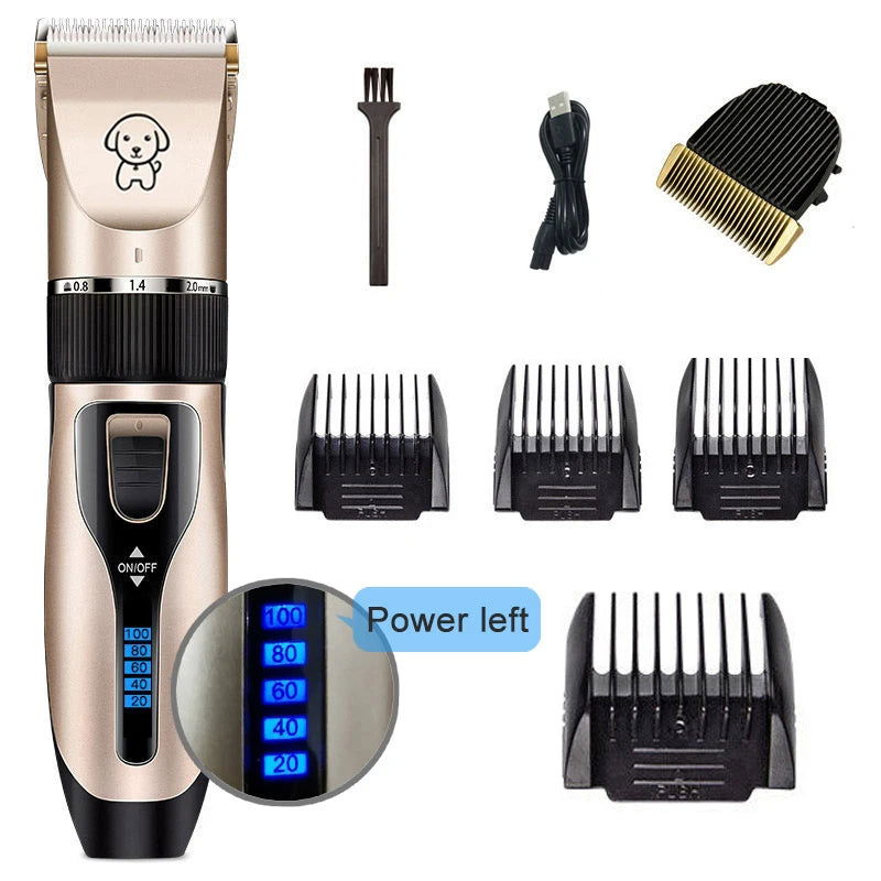 Dog Clipper Dog Hair Clippers Grooming (Pet/Cat/Dog/Rabbit) Haircut Trimmer Shaver Set Pets Cordless Rechargeable Professional - Slobuy