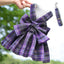 Rabbit JK Dresses and Leash Sets Mesh Plaid Pet Vest Harness for Cats Bunny Summer Small Animals Clothes Rabbits Accessories - Slobuy