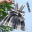 Rabbit JK Dresses and Leash Sets Mesh Plaid Pet Vest Harness for Cats Bunny Summer Small Animals Clothes Rabbits Accessories - Slobuy