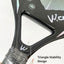 Racket Beach Tennis Camewin 3K Holographic Full Carbon Fiber Frame Feminino Masculina Kit Rude Surface Treatment Beginner - Slobuy