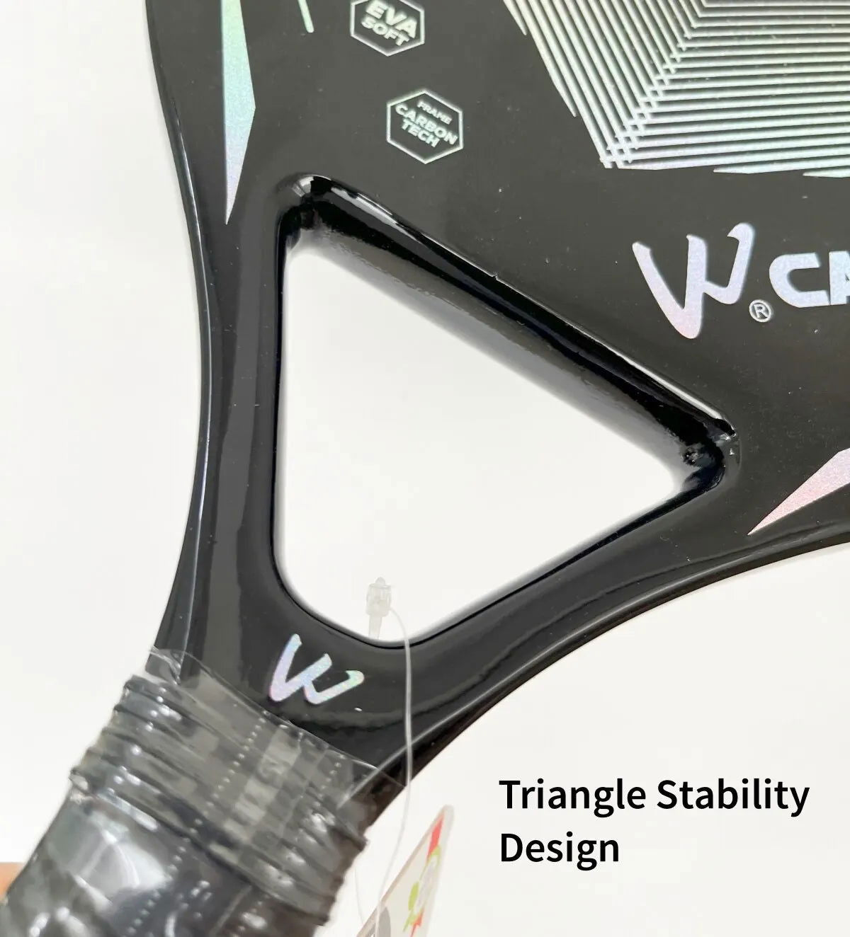 Racket Beach Tennis Camewin 3K Holographic Full Carbon Fiber Frame Feminino Masculina Kit Rude Surface Treatment Beginner - Slobuy