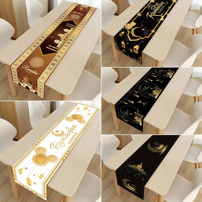 Ramadan Decoration 2024 Table Runner EID Mubarak Decor For Home Tablecloth Ramadan Kareem Islamic Muslim Party Eid Al Adha Gifts - Slobuy
