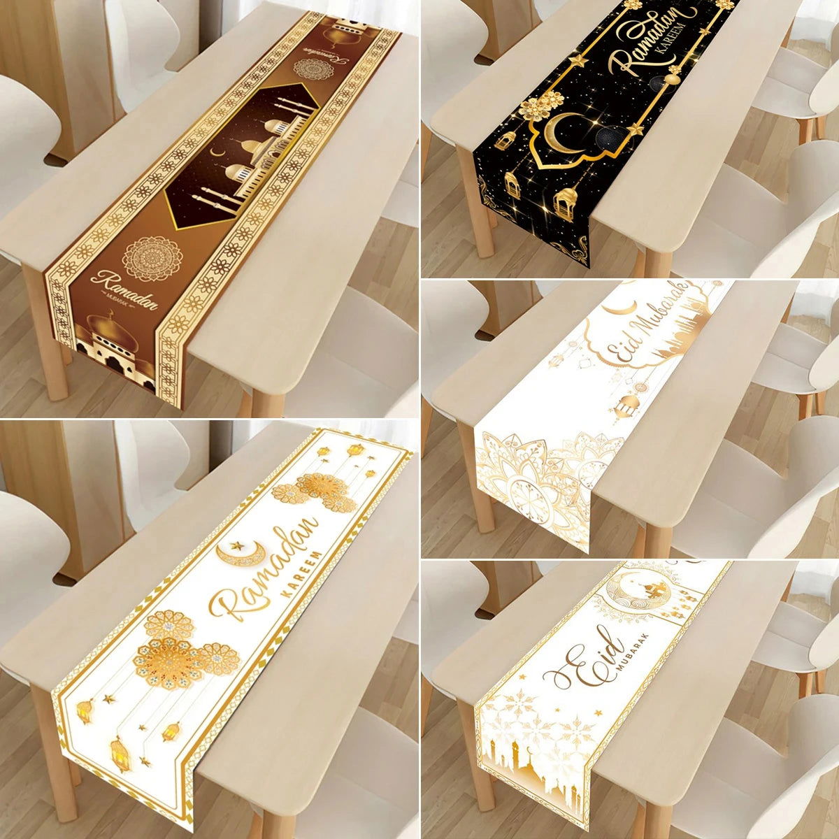 Ramadan Decoration 2024 Table Runner EID Mubarak Decor For Home Tablecloth Ramadan Kareem Islamic Muslim Party Eid Al Adha Gifts - Slobuy