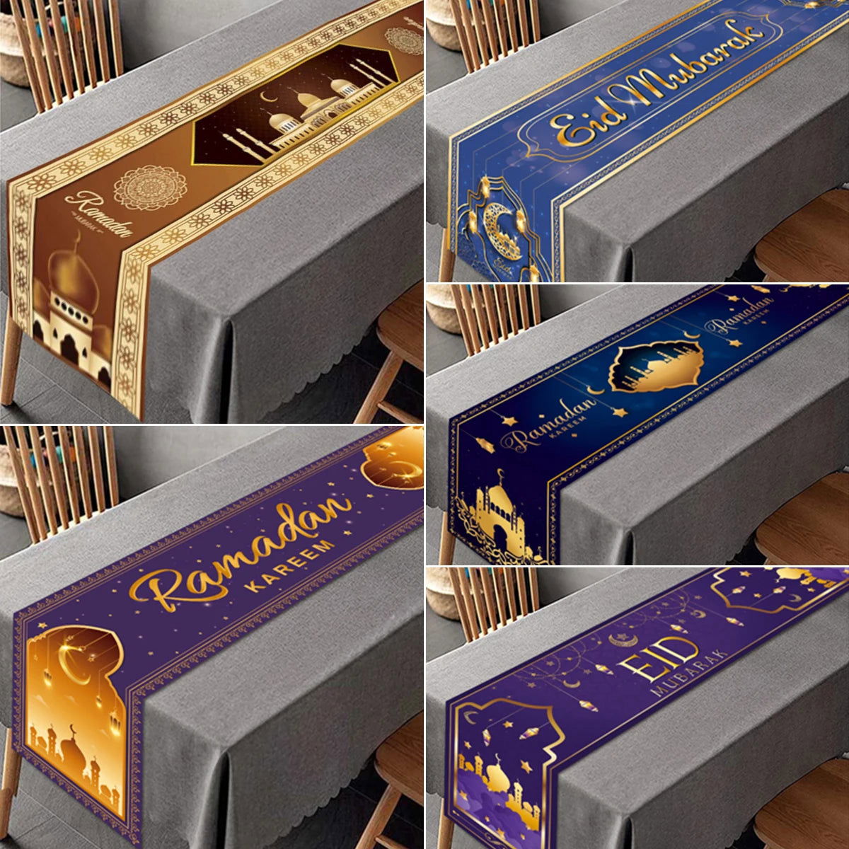 Ramadan Decoration 2024 Table Runner EID Mubarak Decor For Home Tablecloth Ramadan Kareem Islamic Muslim Party Eid Al Adha Gifts - Slobuy