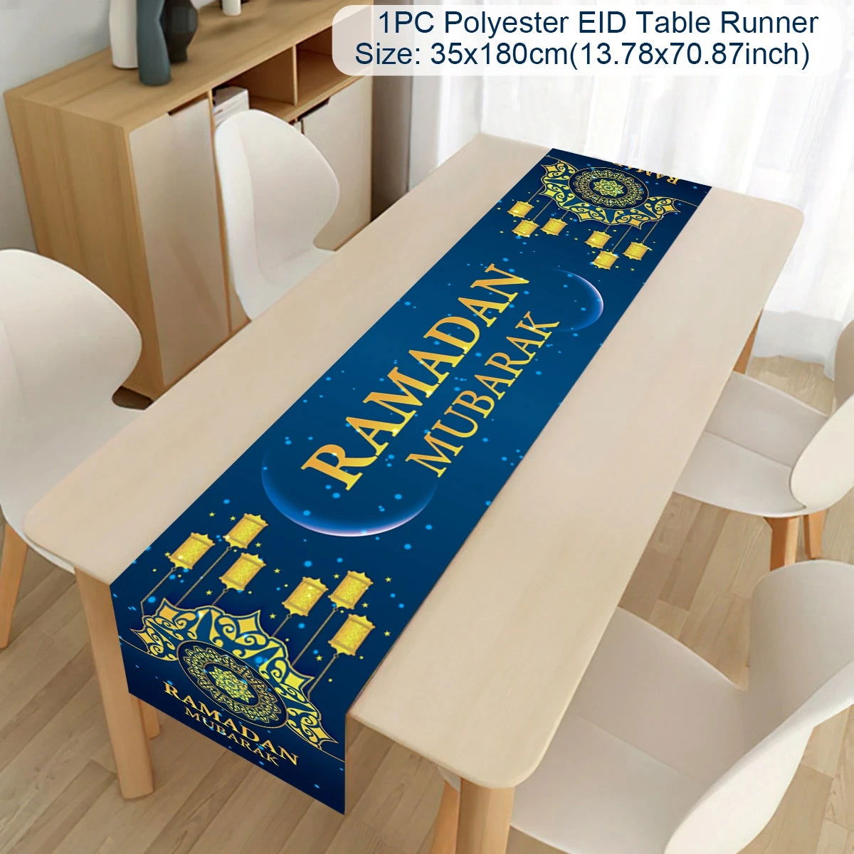 Ramadan Decoration 2024 Table Runner EID Mubarak Decor For Home Tablecloth Ramadan Kareem Islamic Muslim Party Eid Al Adha Gifts - Slobuy