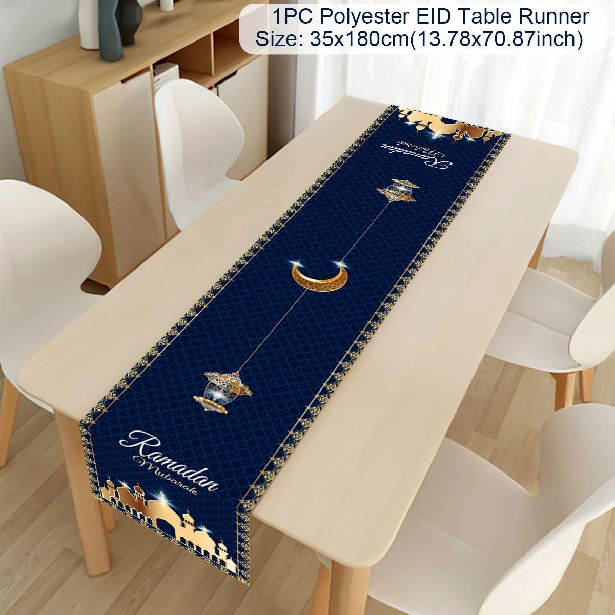 Ramadan Decoration 2024 Table Runner EID Mubarak Decor For Home Tablecloth Ramadan Kareem Islamic Muslim Party Eid Al Adha Gifts - Slobuy