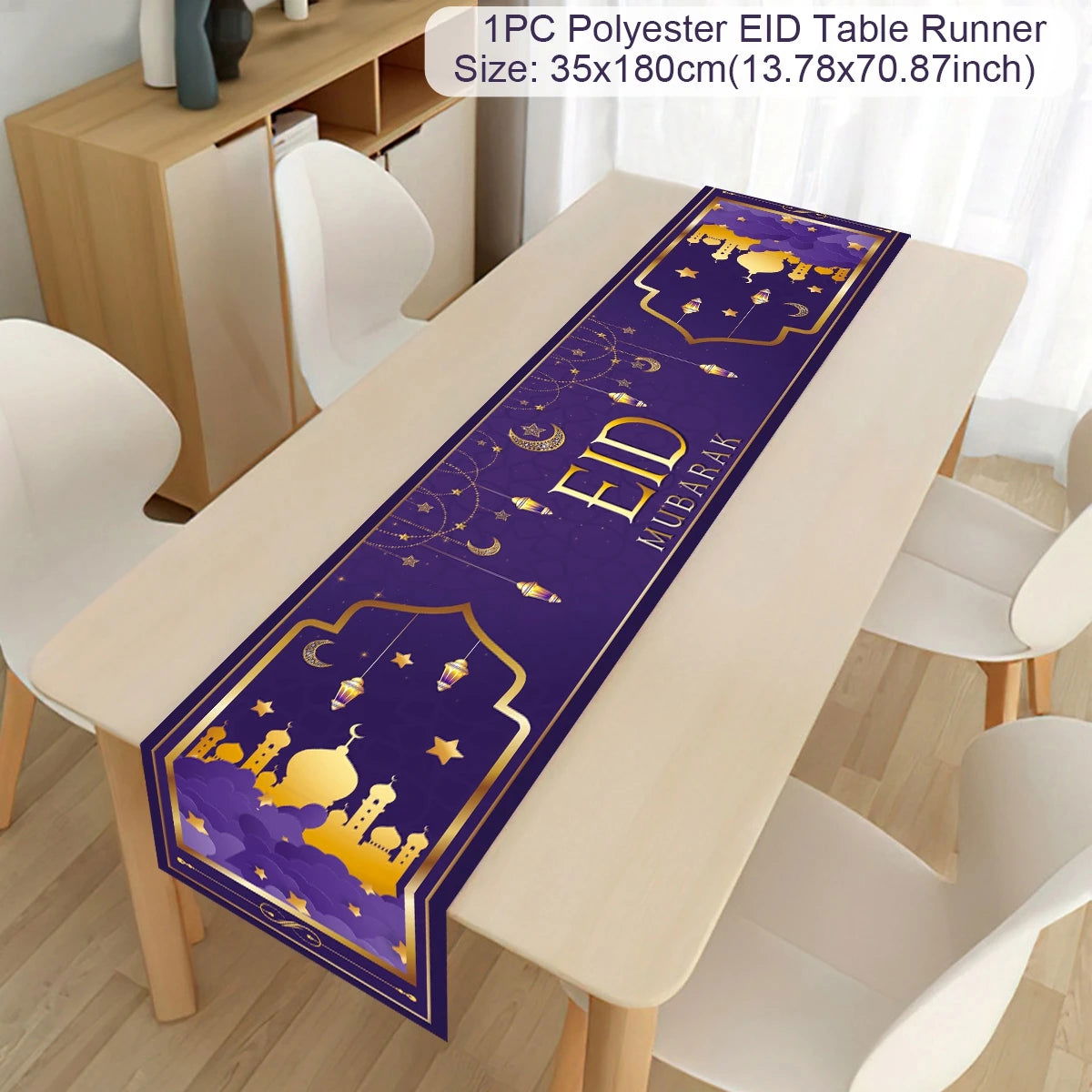 Ramadan Decoration 2024 Table Runner EID Mubarak Decor For Home Tablecloth Ramadan Kareem Islamic Muslim Party Eid Al Adha Gifts - Slobuy
