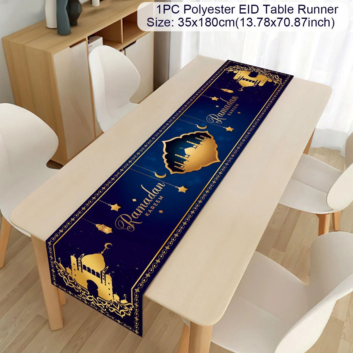 Ramadan Decoration 2024 Table Runner EID Mubarak Decor For Home Tablecloth Ramadan Kareem Islamic Muslim Party Eid Al Adha Gifts - Slobuy