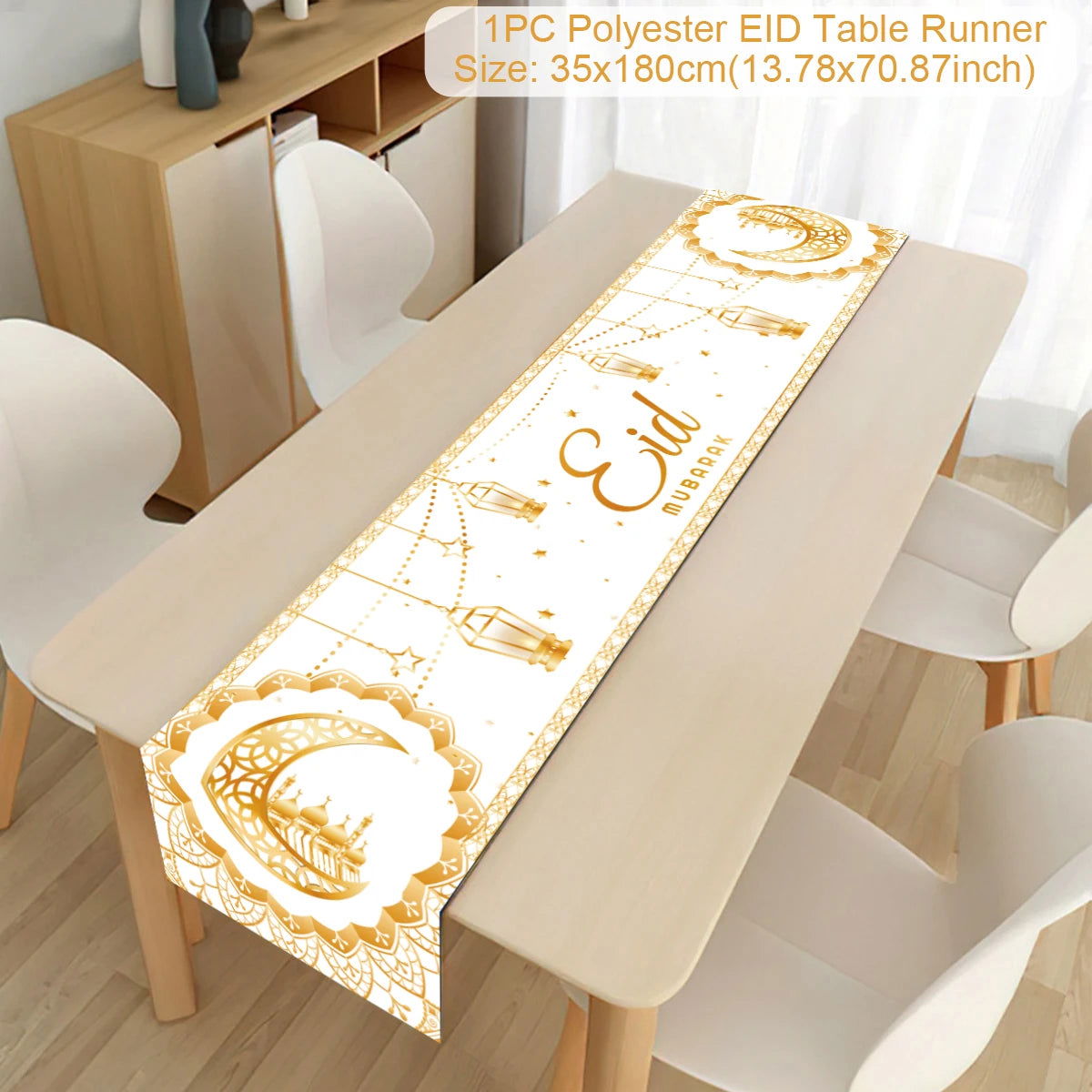 Ramadan Decoration 2024 Table Runner EID Mubarak Decor For Home Tablecloth Ramadan Kareem Islamic Muslim Party Eid Al Adha Gifts - Slobuy