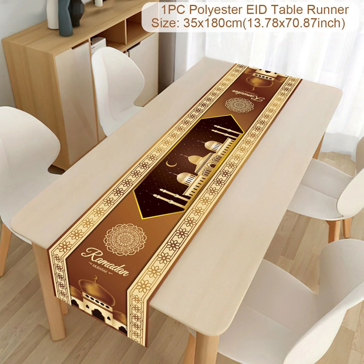 Ramadan Decoration 2024 Table Runner EID Mubarak Decor For Home Tablecloth Ramadan Kareem Islamic Muslim Party Eid Al Adha Gifts - Slobuy