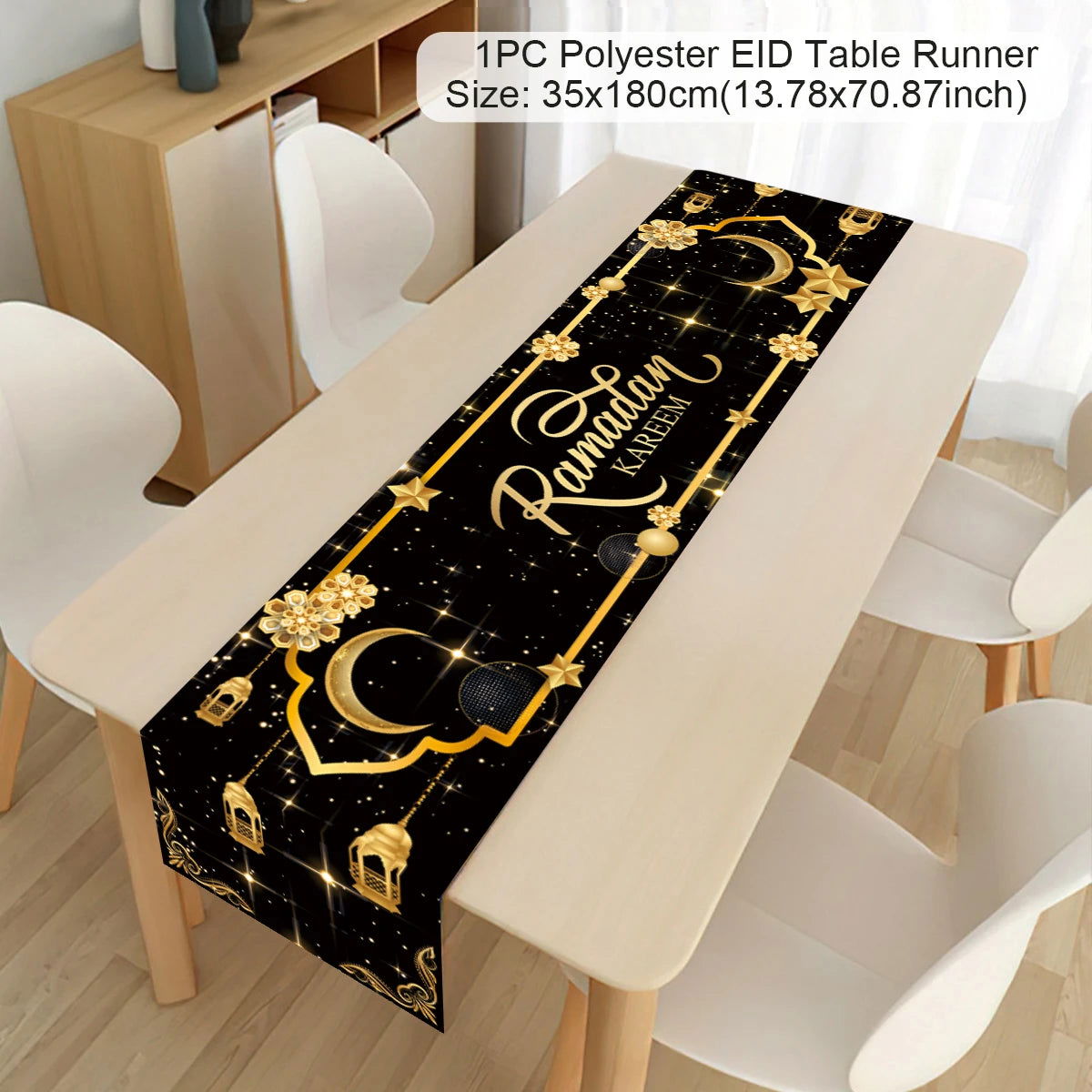 Ramadan Decoration 2024 Table Runner EID Mubarak Decor For Home Tablecloth Ramadan Kareem Islamic Muslim Party Eid Al Adha Gifts - Slobuy