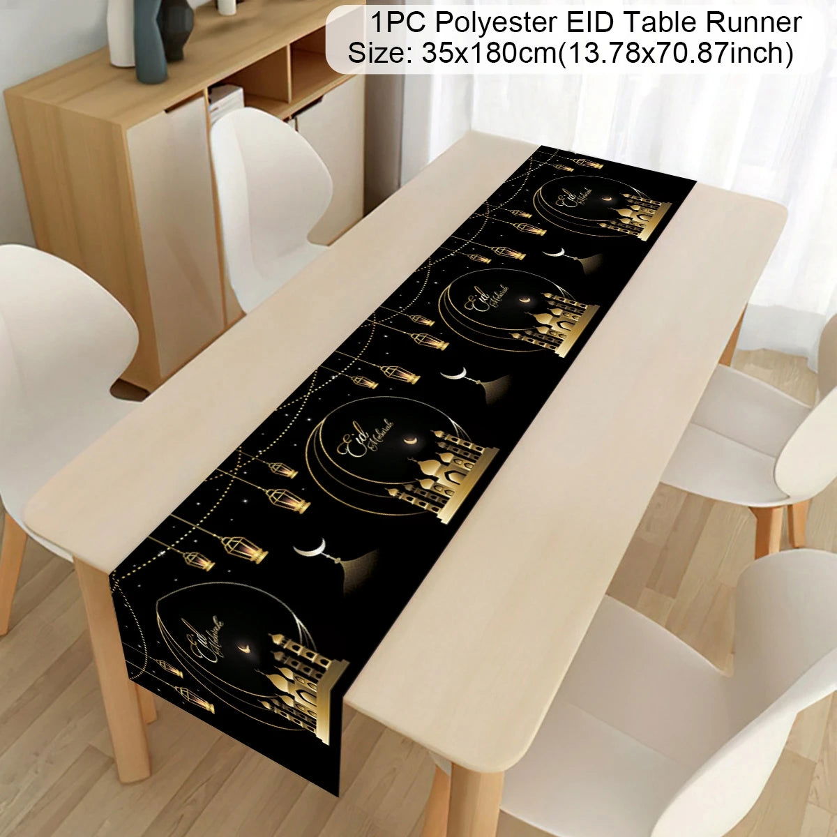 Ramadan Decoration 2024 Table Runner EID Mubarak Decor For Home Tablecloth Ramadan Kareem Islamic Muslim Party Eid Al Adha Gifts - Slobuy