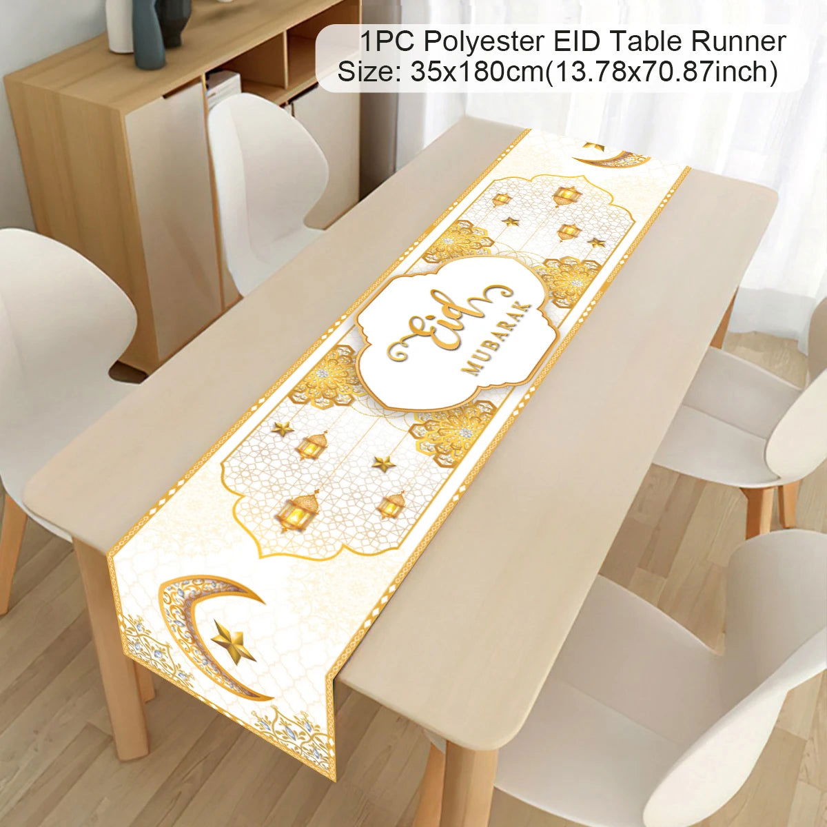 Ramadan Decoration 2024 Table Runner EID Mubarak Decor For Home Tablecloth Ramadan Kareem Islamic Muslim Party Eid Al Adha Gifts - Slobuy