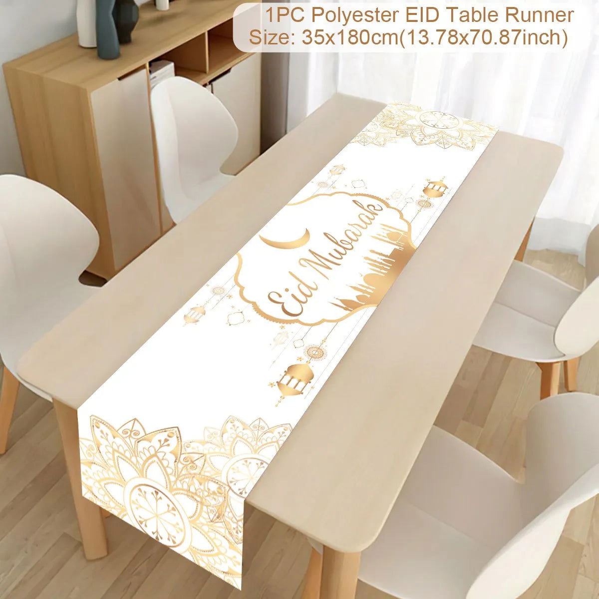 Ramadan Decoration 2024 Table Runner EID Mubarak Decor For Home Tablecloth Ramadan Kareem Islamic Muslim Party Eid Al Adha Gifts - Slobuy