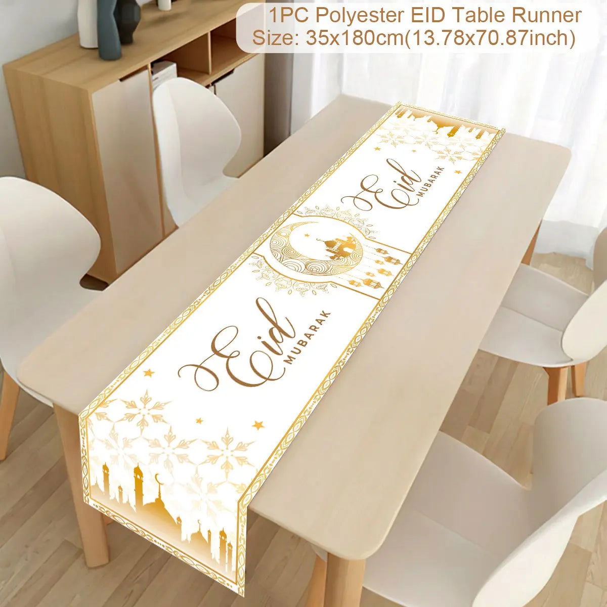 Ramadan Decoration 2024 Table Runner EID Mubarak Decor For Home Tablecloth Ramadan Kareem Islamic Muslim Party Eid Al Adha Gifts - Slobuy