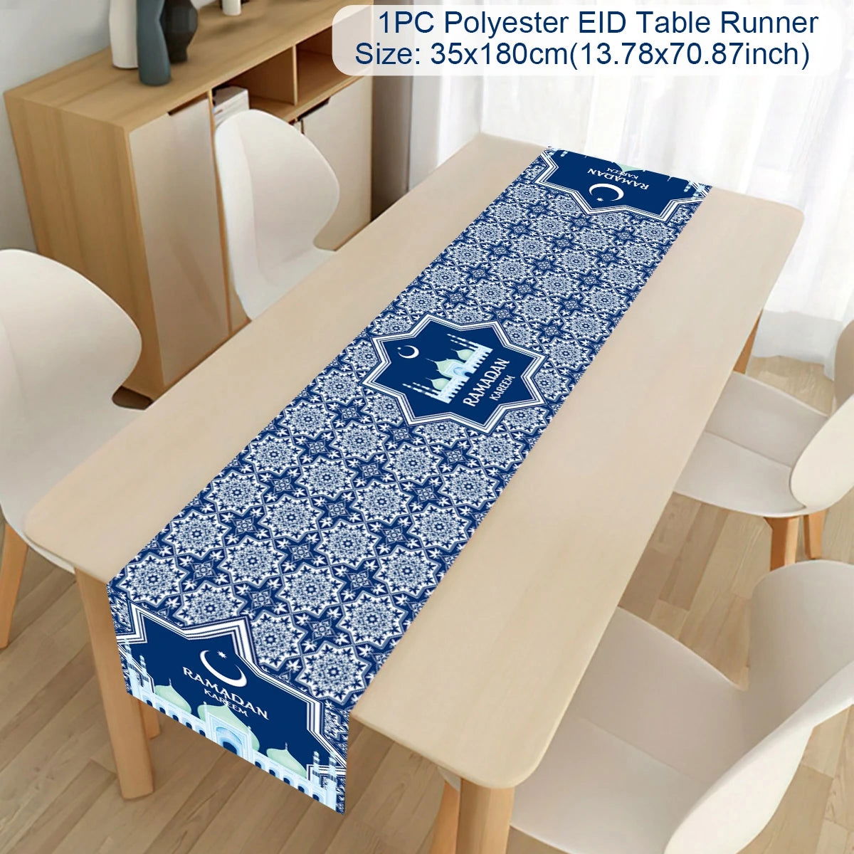 Ramadan Decoration 2024 Table Runner EID Mubarak Decor For Home Tablecloth Ramadan Kareem Islamic Muslim Party Eid Al Adha Gifts - Slobuy
