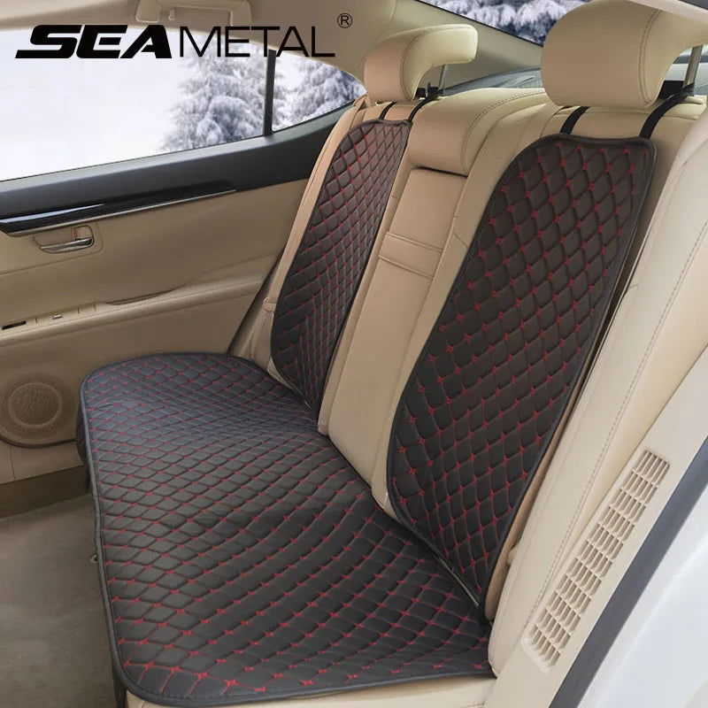 Leather Car Seat Covers Four Seasons Front/Rear Seat Protector Car Seat Cushion Pad Mat Auto Interior Accessories Universal - Slobuy