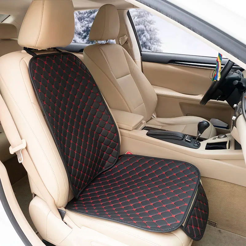 Leather Car Seat Covers Four Seasons Front/Rear Seat Protector Car Seat Cushion Pad Mat Auto Interior Accessories Universal - Slobuy